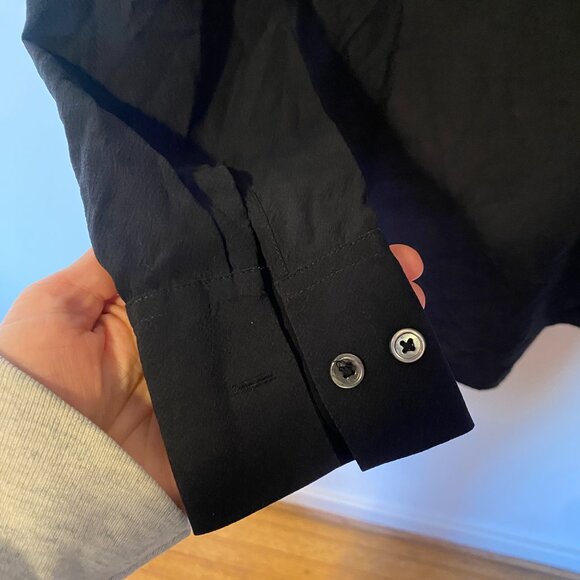 Black Silk AG Blouse with neck bow - Picture 4 of 5